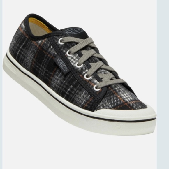 Keen Women's Elsa V Sneaker Black Plaid/Steel Grey Size 7 Lightweight - Picture 1 of 13